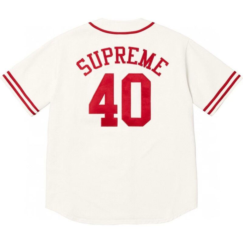 Supreme x 40 Acres Twill Baseball Jersey - Image 2