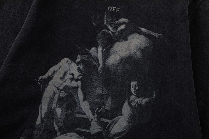 Off-White Caravaggio Print Hooded Sweatshirt - Image 3